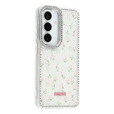 Samsung Galaxy S26 EIDERWOOD Hybrid Case with Rhinestone & Floral Design - White / Spring Flowers