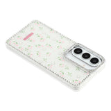 Samsung Galaxy S26 EIDERWOOD Hybrid Case with Rhinestone & Floral Design - White / Spring Flowers