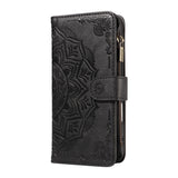 iPhone 17 Pro EIDERWOOD Flip Case with 9 x Card Holder - Zipper Pocket - RFDI Blocking - Strap - Black