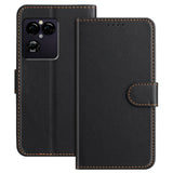 Sony Xperia 1 VIII EIDERWOOD Artificial Leather Flip Case with Stand Function and Card Holder - Black