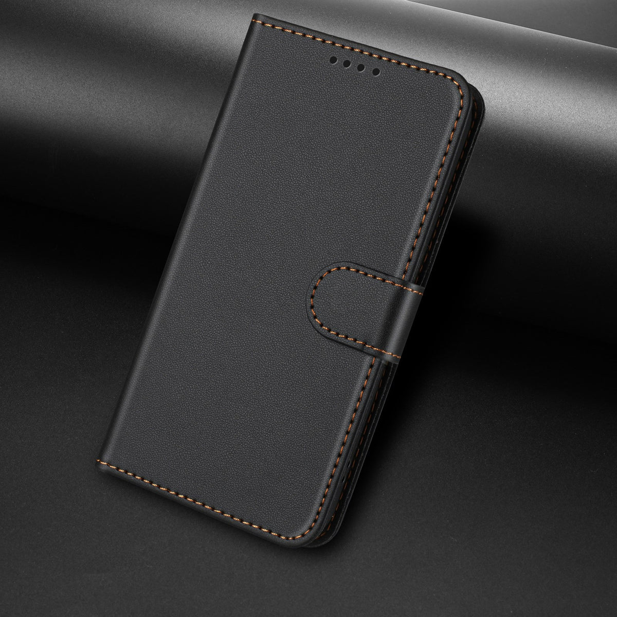 Sony Xperia 1 VIII EIDERWOOD Artificial Leather Flip Case with Stand Function and Card Holder - Black