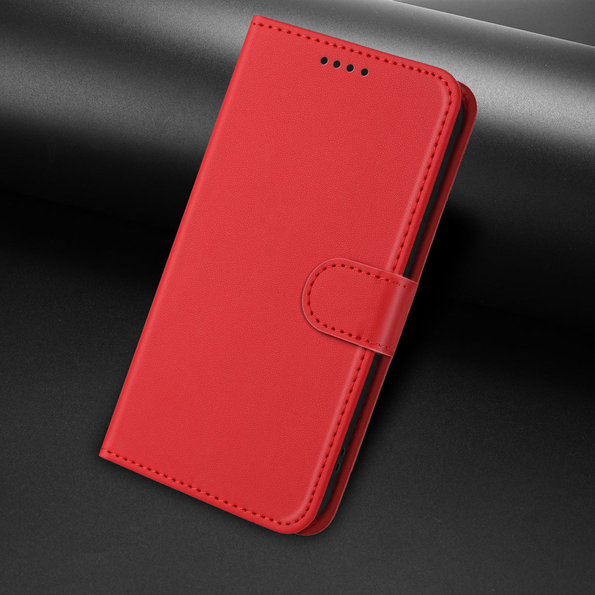 Sony Xperia 1 VIII EIDERWOOD Artificial Leather Flip Case with Stand Function and Card Holder - Red