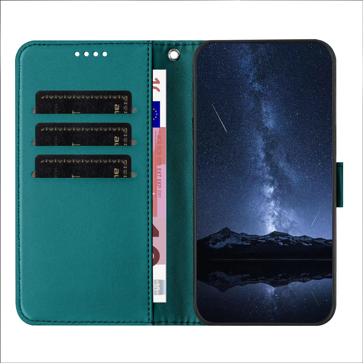 Sony Xperia 1 VIII EIDERWOOD Artificial Leather Flip Case with Stand Function and Card Holder - Green