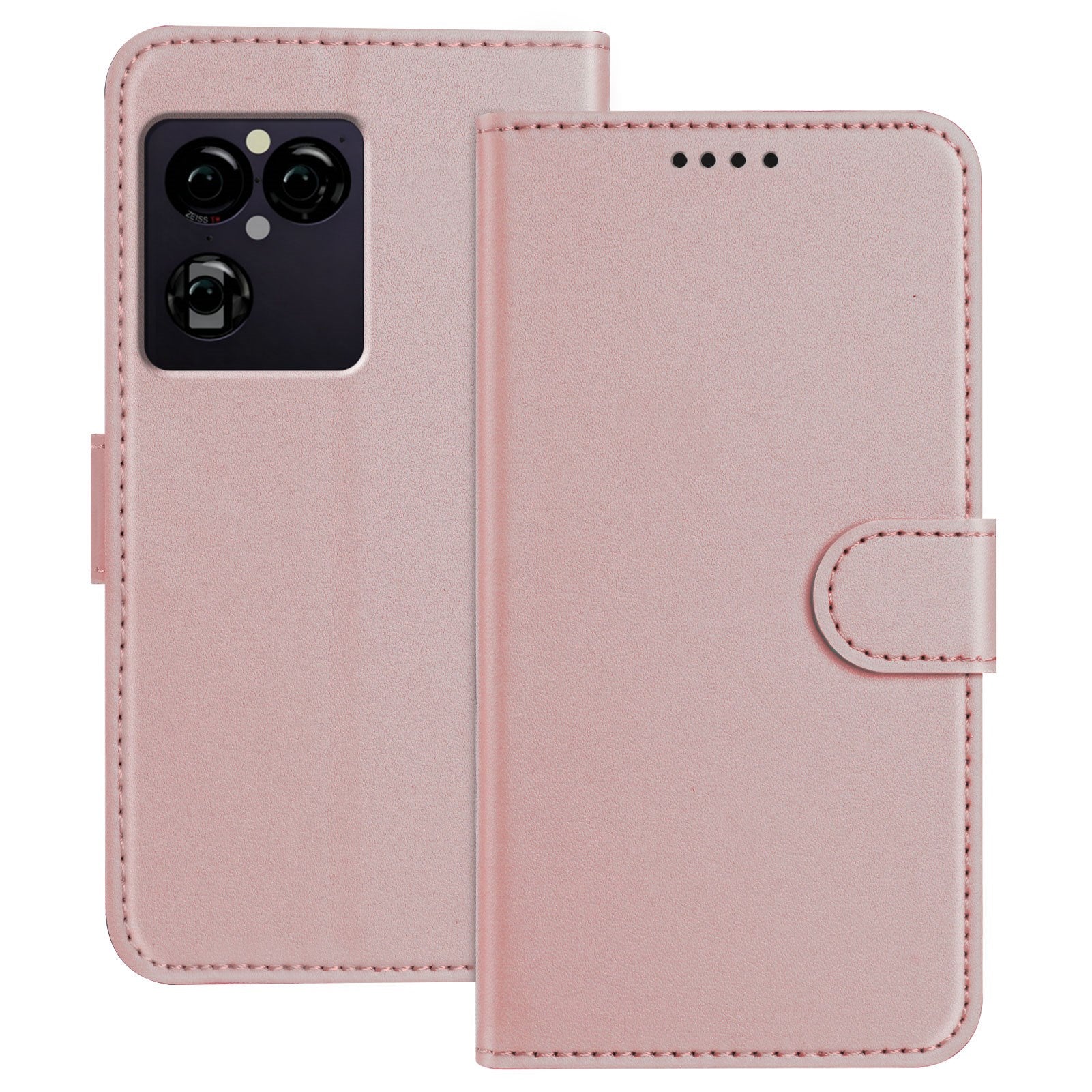 Sony Xperia 1 VIII EIDERWOOD Artificial Leather Flip Case with Stand Function and Card Holder - Pink