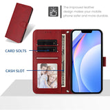 Honor 600 / 600 Pro EIDERWOOD Faux Leather Flip Case with Strap - Red