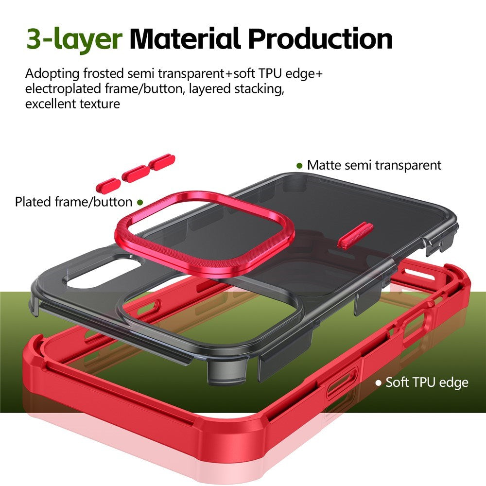 iPhone 17 Pro EIDERWOOD Matte Hybrid Plastic Case - MagSafe Compatible - Red