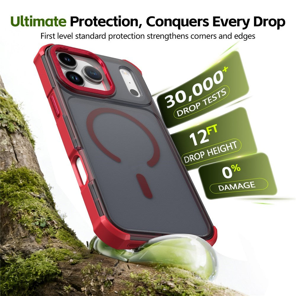 iPhone 17 Pro EIDERWOOD Matte Hybrid Plastic Case - MagSafe Compatible - Red