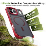 iPhone 17 Pro EIDERWOOD Matte Hybrid Plastic Case - MagSafe Compatible - Red