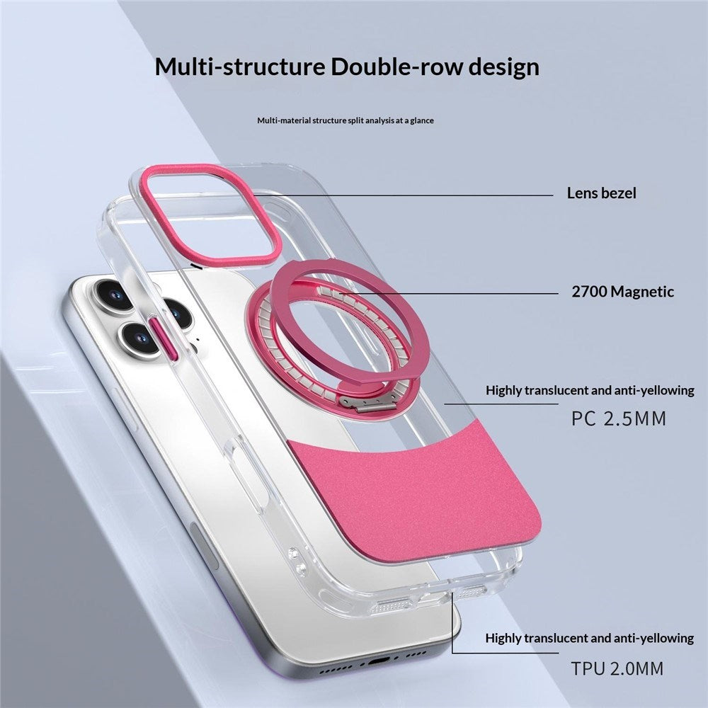 iPhone 17 EIDERWOOD Hybrid Case with Stand Function - MagSafe Compatible - Transparent / Gren