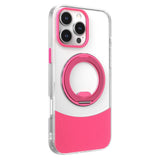 iPhone 15 EIDERWOOD Hybrid Case with Stand Function - MagSafe Compatible - Transparent / Hot Pink