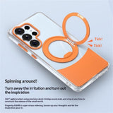 Samsung Galaxy S26 EIDERWOOD Hybrid Case with Stand Function - MagSafe Compatible - Transparent / Hot Pink