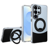 Samsung Galaxy S26 Ultra EIDERWOOD Hybrid Case with Stand Function - MagSafe Compatible - Transparent / Black