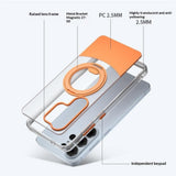 Samsung Galaxy S26 Ultra EIDERWOOD Hybrid Case with Stand Function - MagSafe Compatible - Transparent / Black