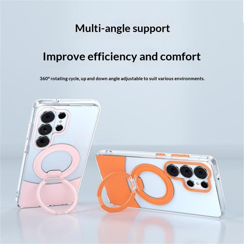 Samsung Galaxy S26 Ultra EIDERWOOD Hybrid Case with Stand Function - MagSafe Compatible - Transparent / Black