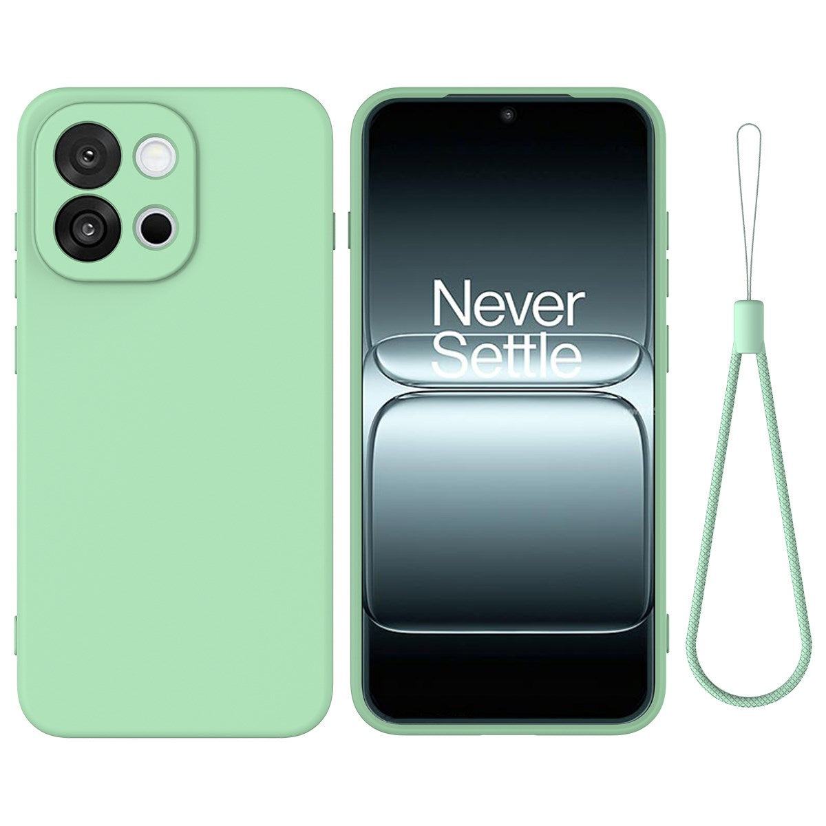 OnePlus Nord 6 EIDERWOOD Lined Silicone Case with Strap - Green