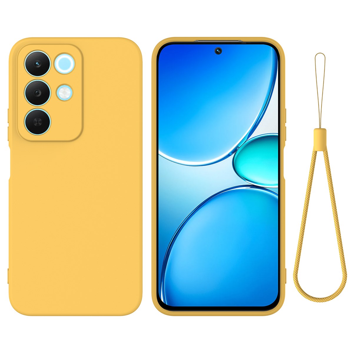 Realme C100 EIDERWOOD Silicone Case with Strap - Yellow