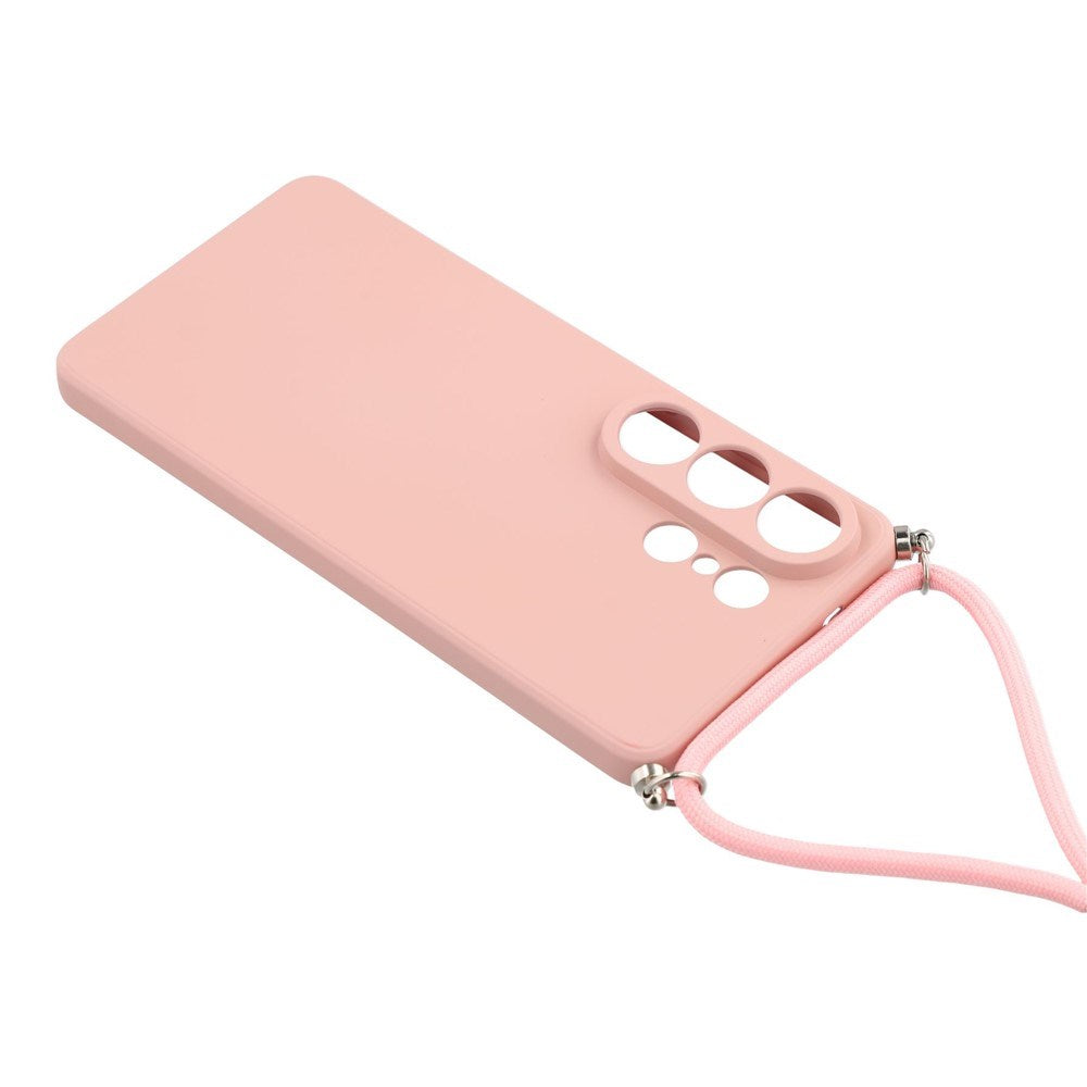 Samsung Galaxy S26 Ultra EIDERWOOD Lined Flexible Plastic Case w. Strap - Pink