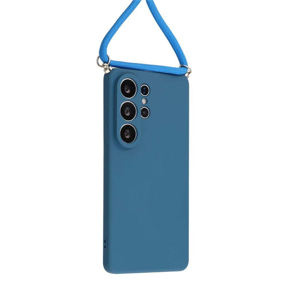 Samsung Galaxy S26 Ultra EIDERWOOD Lined Flexible Plastic Case w. Strap - Dark Blue