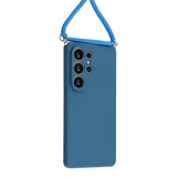 Samsung Galaxy S26 Ultra EIDERWOOD Lined Flexible Plastic Case w. Strap - Dark Blue