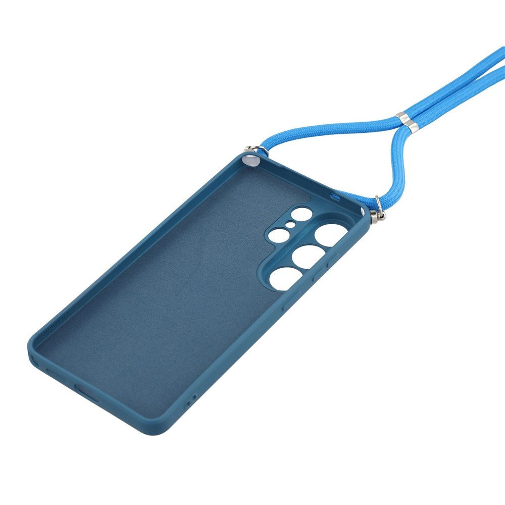 Samsung Galaxy S26 Ultra EIDERWOOD Lined Flexible Plastic Case w. Strap - Dark Blue