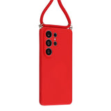 Samsung Galaxy S26 Ultra EIDERWOOD Lined Flexible Plastic Case w. Strap - Red