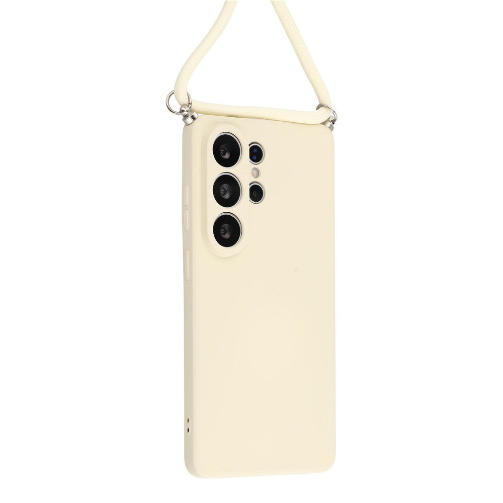 Samsung Galaxy S26 Ultra EIDERWOOD Lined Flexible Plastic Case w. Strap - Beige