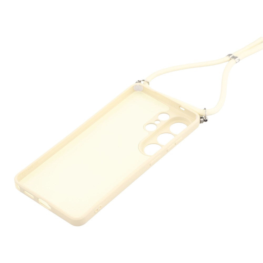 Samsung Galaxy S26 Ultra EIDERWOOD Lined Flexible Plastic Case w. Strap - Beige