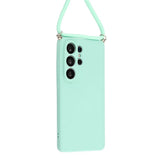 Samsung Galaxy S26 Ultra EIDERWOOD Lined Flexible Plastic Case w. Strap - Light Blue