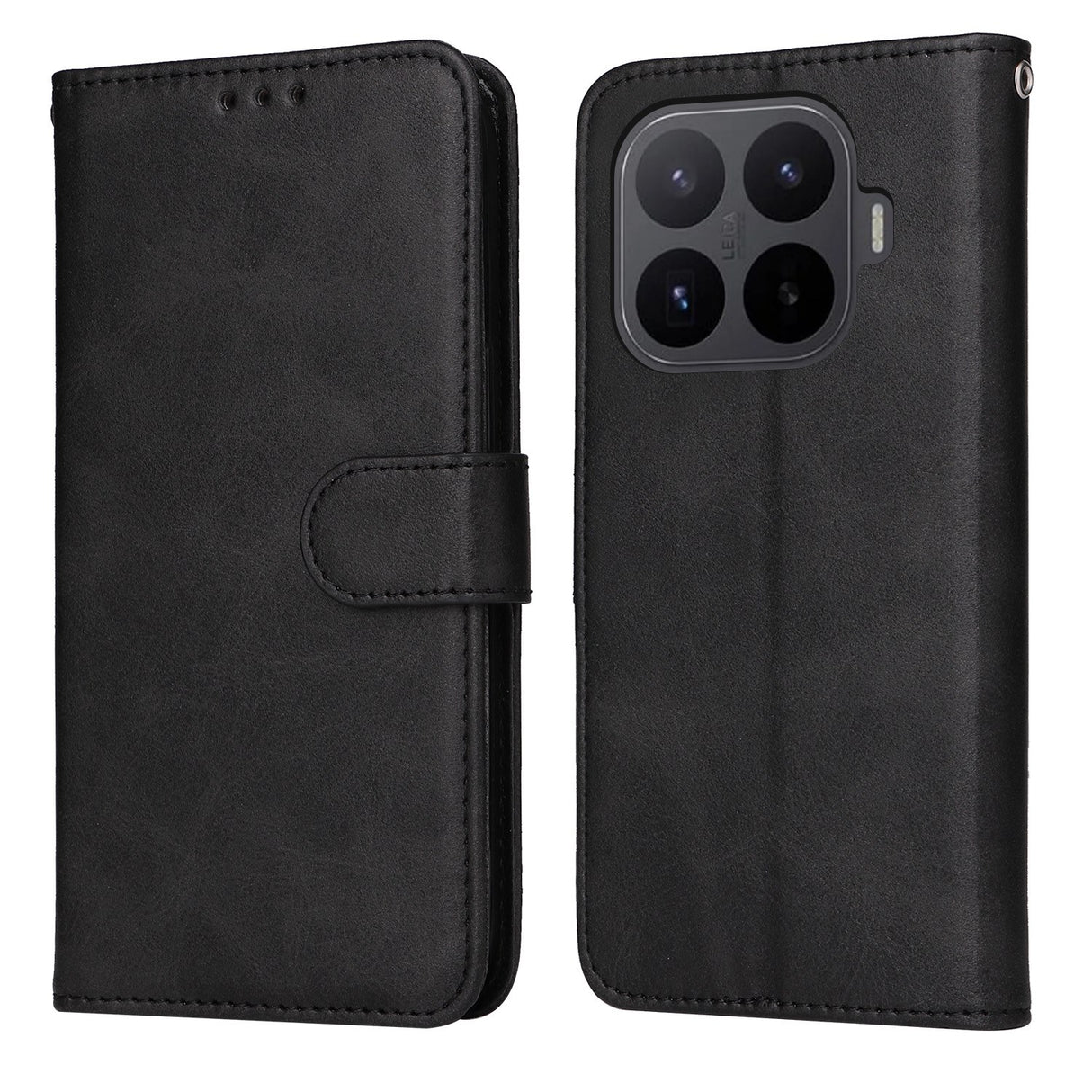 Xiaomi 17T EIDERWOOD Faux Leather Flip Case with Strap - Black