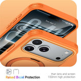iPhone 18 Pro / 17 Pro EIDERWOOD Hybrid Plastic Case w. Rotating Kickstand - MagSafe Compatible - Orange