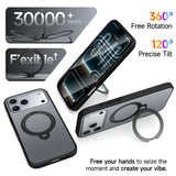 iPhone 18 Pro Max / 17 Pro Max EIDERWOOD Hybrid Plastic Case w. Rotating Kickstand - MagSafe Compatible - Black