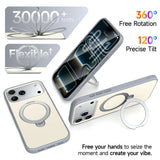 iPhone 18 Pro Max / 17 Pro Max EIDERWOOD Hybrid Plastic Case w. Rotating Kickstand - MagSafe Compatible - White