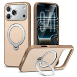 iPhone 18 Pro Max / 17 Pro Max EIDERWOOD Hybrid Plastic Case w. Rotating Kickstand - MagSafe Compatible - Beige