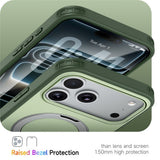 iPhone 18 Pro Max / 17 Pro Max EIDERWOOD Hybrid Plastic Case w. Rotating Kickstand - MagSafe Compatible - Green