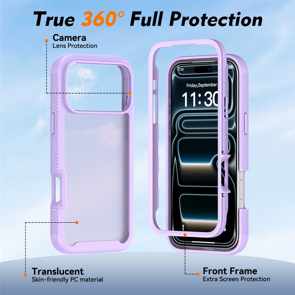 iPhone 18 Pro Max / 17 Pro Max EIDERWOOD Two-Piece Matte Hybrid Plastic Case - Purple