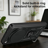 OPPO Find X9 Ultra EIDERWOOD Tough Case with 360° Rotatable Camslider & Kickstand - Black
