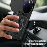 OPPO Find X9 Ultra EIDERWOOD Tough Case with 360° Rotatable Camslider & Kickstand - Black / Blue