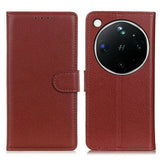 OPPO Find X9 Ultra EIDERWOOD Faux Leather Flip Case with Card Holder & Stand Function - Brown