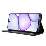 Realme C100 EIDERWOOD Faux Leather Flip Case with Card Holder & Stand Function - Black