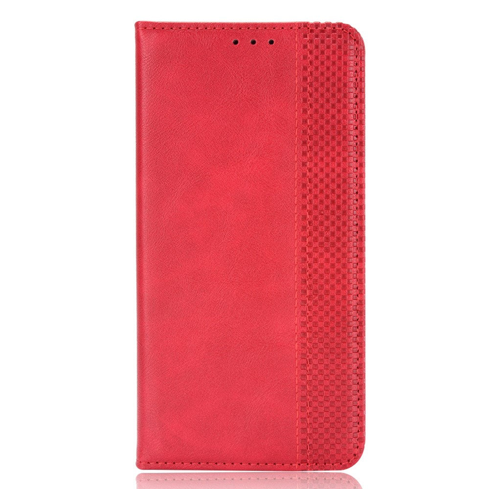 Realme C100 EIDERWOOD Faux Leather Flip Case with Card Holder & Stand Function - Red