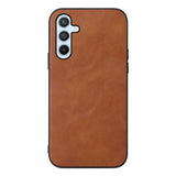 Samsung Galaxy A54 (5G) Leather Coated Plastic Case - Brown