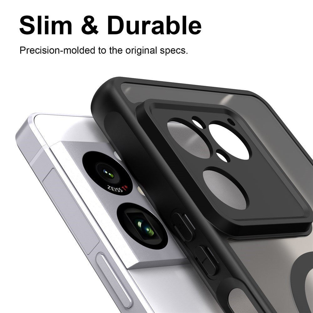 Sony Xperia 1 VIII EIDERWOOD Matte Hybrid Case - MagSafe Compatible - Transparent / Black