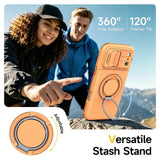 iPhone 18 Pro / 17 Pro EIDERWOOD Hybrid Tough Case with Card Holder & Cam Slider - MagSafe Compatible - Orange
