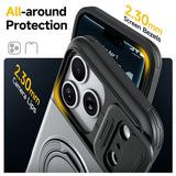 iPhone 18 Pro / 17 Pro EIDERWOOD Hybrid Tough Case with Card Holder & Cam Slider - MagSafe Compatible - Grey