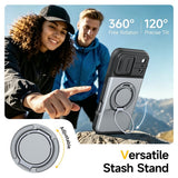 iPhone 18 Pro / 17 Pro EIDERWOOD Hybrid Tough Case with Card Holder & Cam Slider - MagSafe Compatible - Grey