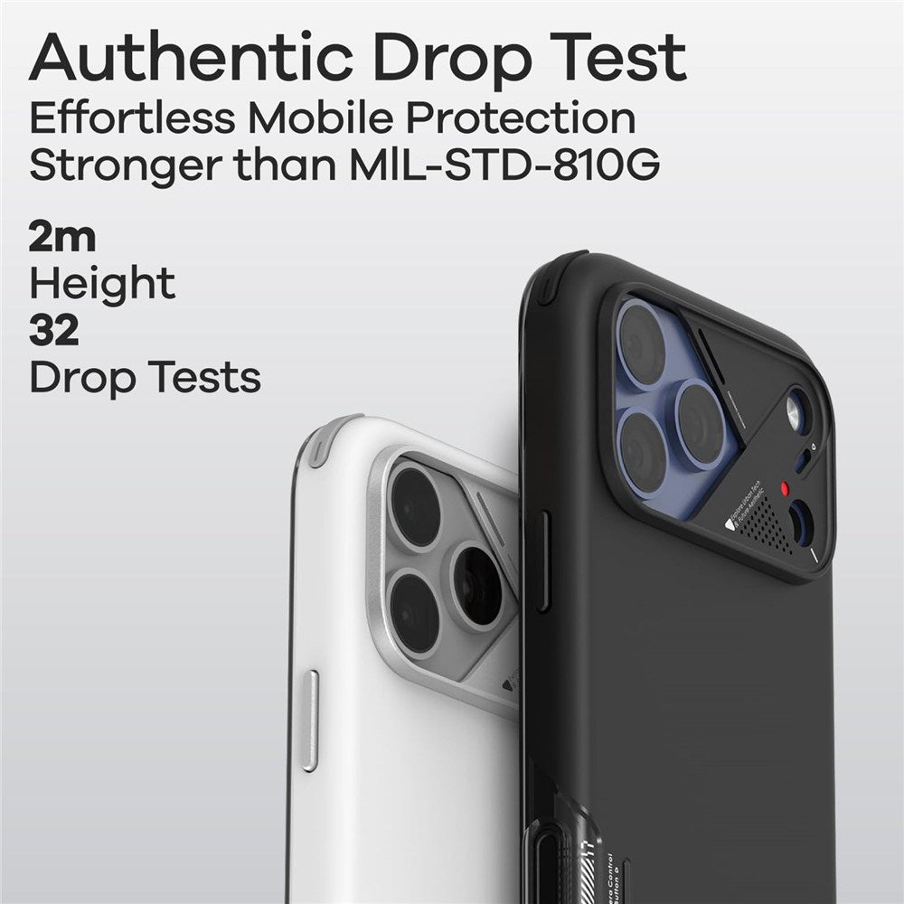iPhone 17 Pro Max AULUMU Shock-Absorbing Hybrid Case - MagSafe Compatible - Black