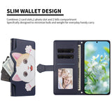 iPhone 18 Pro Max / 17 Pro Max Flipcase with 3D Cat Ears - Card Holder & Stand Function - Purple