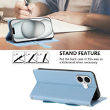 iPhone 18 / 17 Flipcase with 3D Cat Ears - Card Holder & Stand Function - Blue