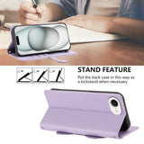 iPhone 17e / 16e Flipcase with 3D Cat Ears - Card Holder & Stand Function - Purple