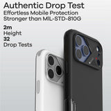 iPhone 17 Pro AULUMU Shock-Absorbing Hybrid Case - MagSafe Compatible - Black
